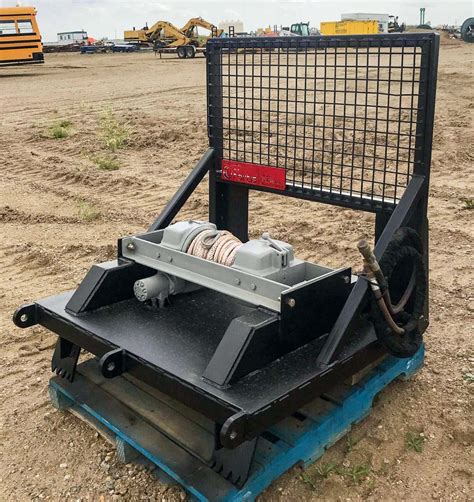 electric winch on skid steer|recovery winch for skid steer.